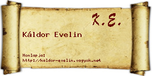 Káldor Evelin névjegykártya