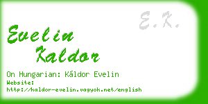 evelin kaldor business card